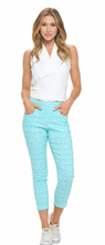 Load image into Gallery viewer, Claudia Woven Twill Cropped legging- sky blue
