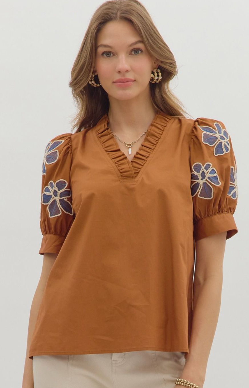 / CONNIE FLORAL TOP