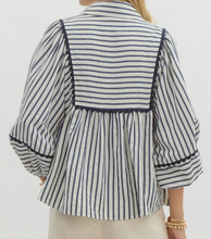 Load image into Gallery viewer, Striped Collared V-Neck Pullover
