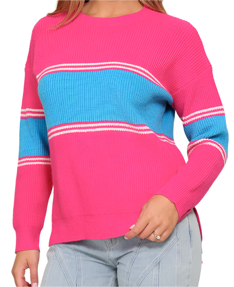 STRIPE CREWNECK SWEATER