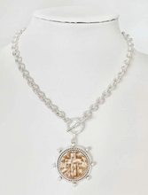 Load image into Gallery viewer, Chain with Cross Coin Necklace
