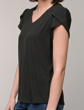 Load image into Gallery viewer, CURVY TULIP SLEEVE JULIANA CREPE TOP

