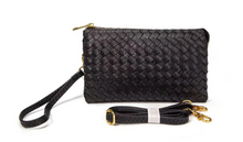 Load image into Gallery viewer, Kathy Woven Three Compartment Clutch/Crossbody Bag
