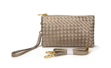 Load image into Gallery viewer, Kathy Woven Three Compartment Clutch/Crossbody Bag
