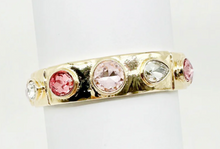 Load image into Gallery viewer, / Stretch Bangle with Oval with Crystal Accents

