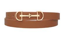 Load image into Gallery viewer, Horse-bit Buckle Skinny Belt
