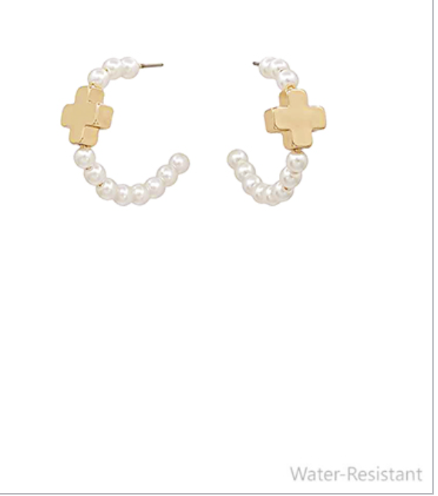 PEARL & GOLD HOOPS