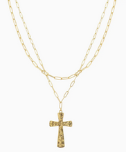 Load image into Gallery viewer, / Cross Pendant Double Chain Necklace
