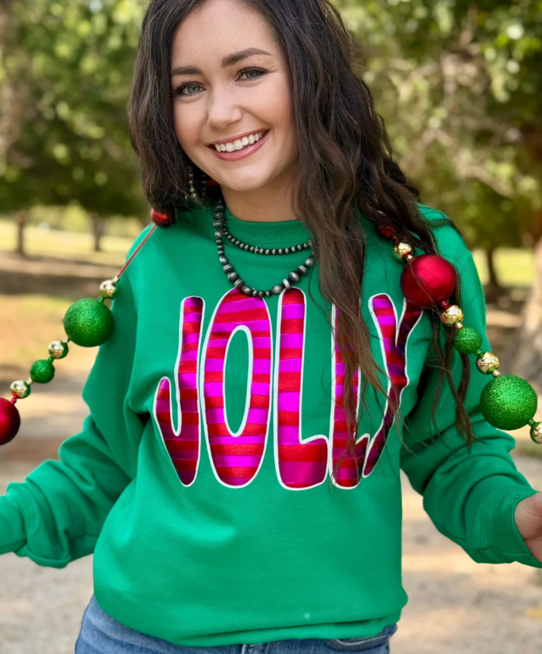 Jolly Sweatshirt in Metallic Puffs