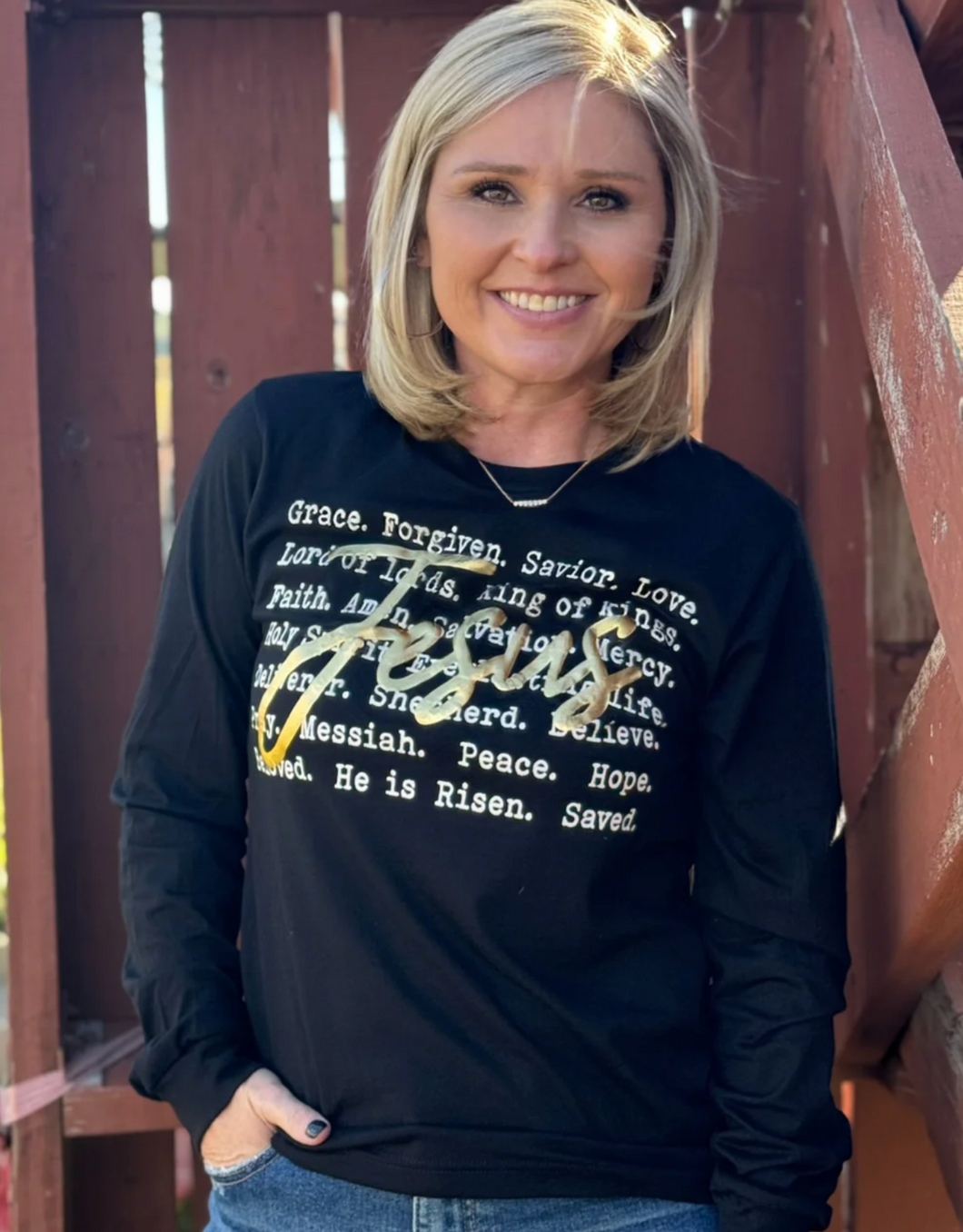 Jesus with Gold Puff Tee