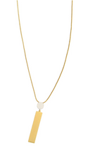Load image into Gallery viewer, Mixed Metal Disc &amp; Bar Adjustable Necklace
