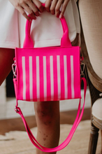 Load image into Gallery viewer, Hot Pink Striped  Tote
