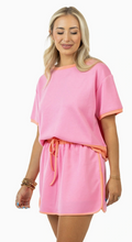 Load image into Gallery viewer, Pink &amp; Orange Scuba Skort Set
