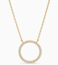Load image into Gallery viewer, Open Pavé Circle Pendant
