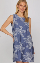 Load image into Gallery viewer, Coastal Bloom Embroidered Dress
