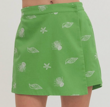 Load image into Gallery viewer, Seaside Charm Embroidered Skort
