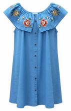 Load image into Gallery viewer, Bluebell Garden Embroidered Dress

