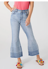 Load image into Gallery viewer, Bambu Soft Flare Crop with Fray Bottom
