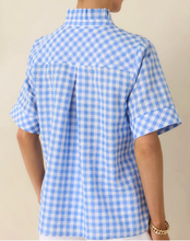 Load image into Gallery viewer, Nantucket Check Stand Collar Top
