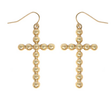 Load image into Gallery viewer, CCB Textured Cross Earrings
