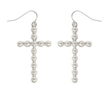 Load image into Gallery viewer, CCB Textured Cross Earrings
