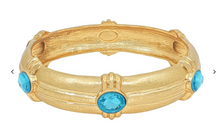 Load image into Gallery viewer, Oval Stone Station Bangle Bracelet
