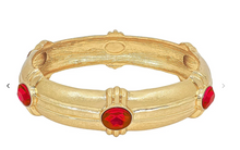 Load image into Gallery viewer, Oval Stone Station Bangle Bracelet
