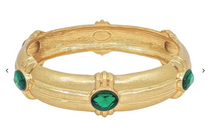 Load image into Gallery viewer, Oval Stone Station Bangle Bracelet
