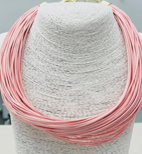 Load image into Gallery viewer, Leatherette  Strand Necklace Pink
