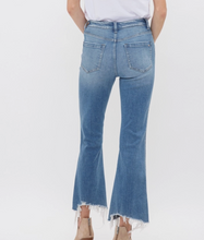 Load image into Gallery viewer, High Rise Crop Flare With Uneven Hem
