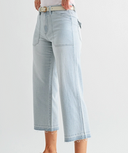 Load image into Gallery viewer, High-Rise Wide Leg Cropped Stripe
