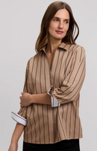Load image into Gallery viewer, Foxcroft Agnes 34 Stripe Dot Shirt
