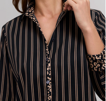 Load image into Gallery viewer, Foxcroft Charlie Long Sleeve Stripe Animal Shirt
