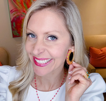Load image into Gallery viewer, Pink Studded Hoops

