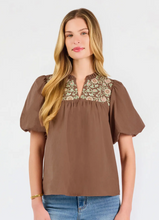 Load image into Gallery viewer, Makayla Embroidered Top- Mary Square

