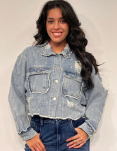 Load image into Gallery viewer, PEARL RHINESTONE JACKET
