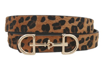 Load image into Gallery viewer, Horsebit Buckle Animal Print Belt
