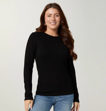 Load image into Gallery viewer, Seamless Ribbed Crew Neck Top
