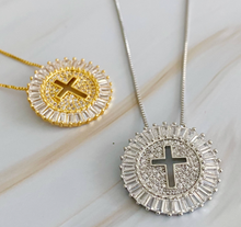 Load image into Gallery viewer, Circle Cross Necklace
