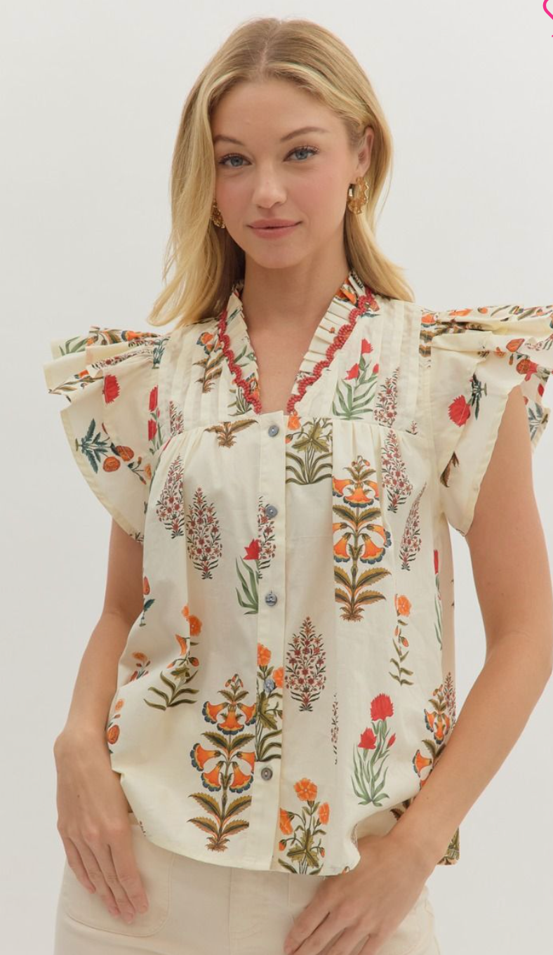 / FLORAL ANNIE SUE TOP