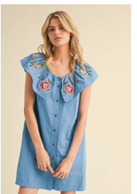 Load image into Gallery viewer, Bluebell Garden Embroidered Dress
