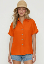 Load image into Gallery viewer, City Chic Satin Button Blouse
