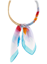 Load image into Gallery viewer, SILK SCARF WRAPPED COLLAR NECKLACE
