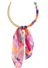 Load image into Gallery viewer, SILK SCARF WRAPPED COLLAR NECKLACE

