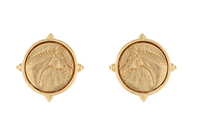 Load image into Gallery viewer, Horse Head Coin Earrings
