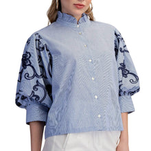 Load image into Gallery viewer, MACY PINSTRIPE TOP
