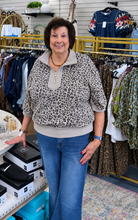 Load image into Gallery viewer, Plus Leopard Jacquard Top
