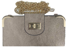 Load image into Gallery viewer, Turn Lock Crossbody Wallet: Stone
