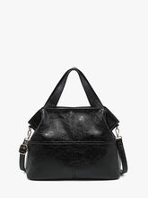 Load image into Gallery viewer, Isabella Glossy Expandable Satchel | M2846: Mahogany
