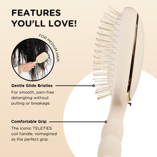 Load image into Gallery viewer, Detangler Hair Brush for Tin Hair - Tan
